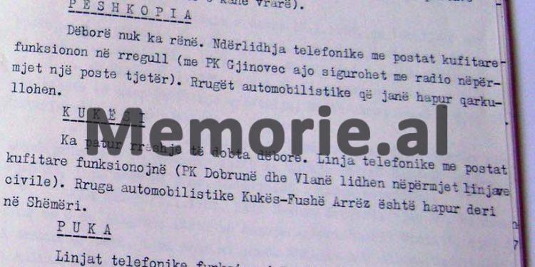 “Vazhdon dëbora, rrugët me veriun të bllokuara, në Tropojë, derra të egër kanë plagosur një fshatar dhe tentuan të hanë ushtarakë të postave kufitare, në Spaç trupi i të dënuarit…”/ Raporti sekret i 15 janarit ’85