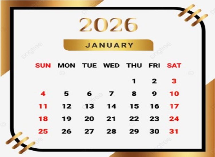 Kalendari 1 Janar 2026