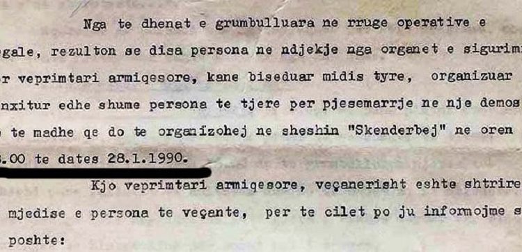 “Më 27 janar 1990, ministri Simon Stefani, hartoi një ‘Plan masash operativo – ushtarak, për goditjen…”/ Zbulohet dokumenti me emrat e 13 të arrestuarve, për demonstratën e heshtur në Tiranë