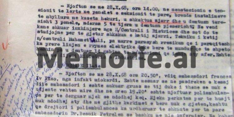 “Gruaja e tij dyshon për ndonjë helmim, prandaj i kërkoi kuzhinierit tonë që organet…”/ Zbulohen dokumentet për vdekjen e ambasadorit francez dhe atij turk në Tiranë, në vitet 1968 e ’77!