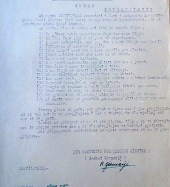 “Sekretari i I-rë i ambasadës sovjetike, shoku Vasil Siminev, bëri takim me mua këtu në Kryeministri dhe pasi më bëri 17 pyetje në lidhje me besimet fetare, unë…”/ Zbulohen dokumentet e rralla të vitit 1955