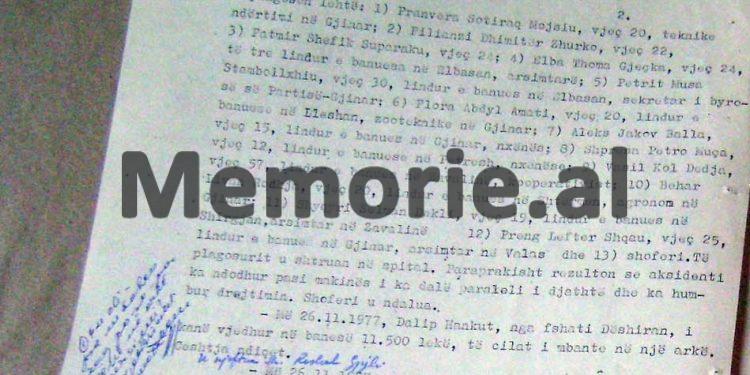 “Në Sarandë humbën jetën 9 persona dhe u plagosën 19 të tjerë, në Elbasan vdiqën 12 veta dhe u plagosën 23, në Pukë e Pezë  …”/ Zbulohen raportet sekrete të Sigurimit me aksidentet automobilistike në vitet ’70 – ‘80-të