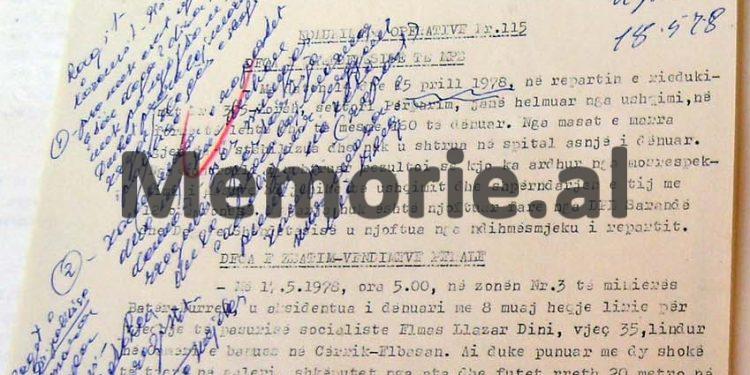 “Në Kampin e Riedukimit në Borsh, sektori Përparim, janë helmuar prej ushqimit 160 të dënuar dhe Dega e Brendshme e Sarandës nuk e ka njoftuar ngjarjen…”/ Zbulohet dokumenti sekret i majit 1978