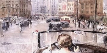 “Si shembull i përkryer i Realizmit Socialist të viteve 1930, në pikturë, merret tabloja e Juri Pimenovit ‘Moska e re’, ku autori pikturon kryeqytetin sovjetik me…”/ Libri i ri i gazetarit dhe diplomatit Bashkim Trenova