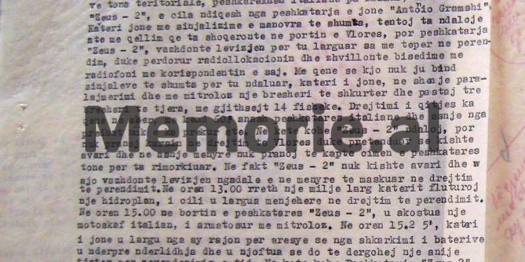 “Ndryshimi i kursit të anijes ‘Kaliopi Mici’ për në Vlorë, ndjek qëllime zbulimi dhe duhet të jetë dora e Zbulimit grek…”/ Zbulohen dokumentet e Sigurimit, kur anijet e huaja “zbarkonin” në Sazan e Zvërnec