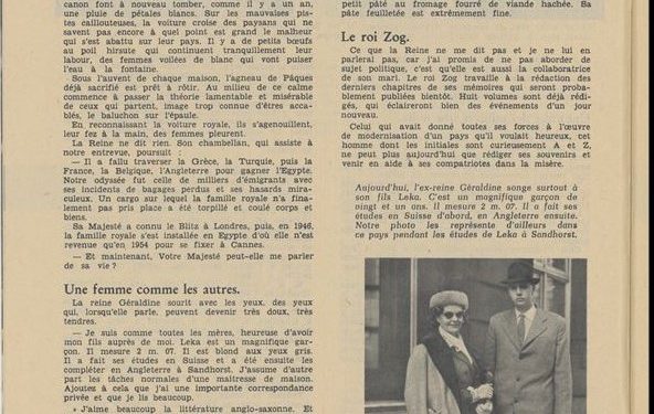 “Mbreti Zog po punon për kapitujt e fundit të kujtimeve të tij, të cilat do publikohen së shpejti dhe do të hedhin dritë mbi…”/ Intervista e panjohur e Mbretëreshës Gerlandinë, shtator 1960
