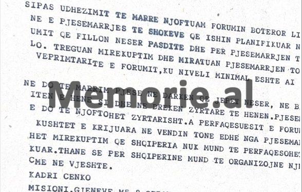 “Ne morëm pjesë si të ftuar, por vetëm në një pjesë të programit dhe jo në bisedimet zyrtare me kryetarët e delegacioneve, pasi…”/ Zbulohet telegrami i delegacionit shqiptar nga Forumi i Davosit, qershor ‘91