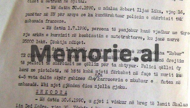 “Mbrapa ambasadës së Republikës Federale Gjermane, makina ‘Robur’, TR 01-928, tentoi të hynte brenda dhe polici qëlloi me pistoletë, se do ta shtypnin…”/ Zbulohen dokumentet e Sigurimit, korrik 1990