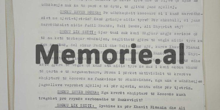 “Mendimin tuaj, që Kosovës të mos i jepet statusi i republikës, ne e quajmë të drejtë dhe patriotik, një qëndrim të kundërt, ne do ta luftojmë…”/ Zbulohet letra “Tepër sekret” e Enverit për Fadil Hoxhën, shtator 1970
