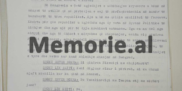 “Mendimin tuaj, që Kosovës të mos i jepet statusi i republikës, ne e quajmë të drejtë dhe patriotik, një qëndrim të kundërt, ne do ta luftojmë…”/ Zbulohet letra “Tepër sekret” e Enverit për Fadil Hoxhën, shtator 1970
