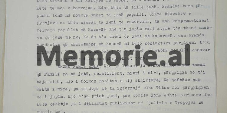 “Ne e dimë që Xhavit Nimani është i përlyer me Rankoviçin dhe ka qenë njeri i UDB-së, por ne duhet të punojmë me të, pasi…”/ Zbulohet letra “Tepër sekret” e Enverit për Fadil Hoxhën shtator 1970