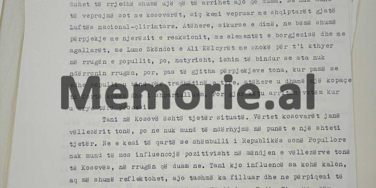 “Ne e dimë që Xhavit Nimani është i përlyer me Rankoviçin dhe ka qenë njeri i UDB-së, por ne duhet të punojmë me të, pasi…”/ Zbulohet letra “Tepër sekret” e Enverit për Fadil Hoxhën shtator 1970