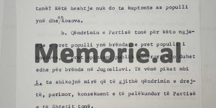 “Ç’mendoni për ngjarjet në Kosovë dhe ç’duhet të bëjmë ne, të mbajmë qëndrim dhe të shqetësohemi, apo jo?! Mos më lini vetëm mua të mendoj…“! / Zbulohet biseda sekrete e Enverit në “Shtëpinë e Partisë”, më 3 prill ‘81