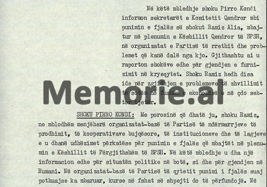 “Mehmet Elezi më tha që redaksinë e ‘Zëri i Rinisë’ e kishte telefonur njëri e, u kishte thënë se: ‘u krijua Partia Demokratike’…”/ Mbledhja e Byrosë me Ramiz Alinë, ditën e ekzekutimit të Çausheskut, 25 dhjetor ‘89