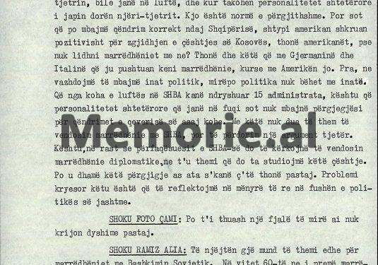 “Politika s’bëhet me inat, pasi që nga koha e luftës në SHBA-ës kanë ndryshuar 15 administrata, por me këtë s’dua të them se do vendosim marrëdhënie me…”/ Fjala e Ramiz Alisë në Byro, 25 dhjetor ’89
