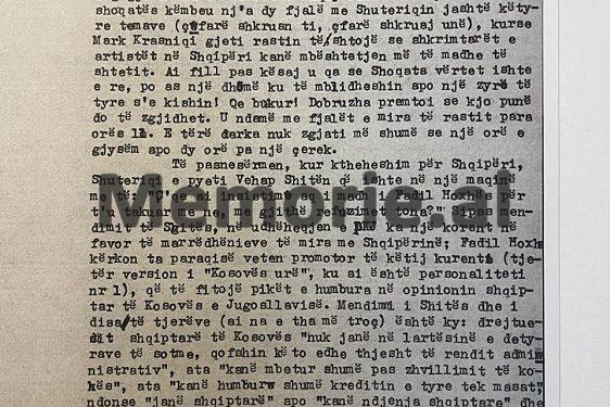 “U detyrova ta takoja Fadil Hoxhën, që shoqërohej nga poeti Azem Shkreli, antar i Komitetit Qendror të Lidhjes Komunistëve të Serbisë, pasi…”/ Dëshmia e rrallë e Dhimitër Shuteriqit, dhjetor 1970
