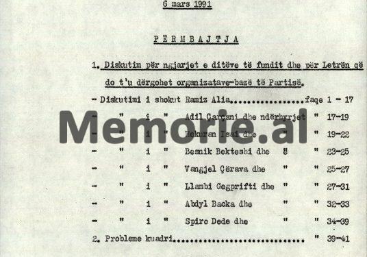 “Rreth 2-3 mijë veta në Vlorë rrëmbyen anijet dhe ikën në Itali, sekretari i parë s’guxoi të dalë përpara e t’u flasë, por kur vajti Azem Hajdari…”/ Zbulohet fjala e Ramiz Alisë në mbledhjen e Byrosë, 6 mars ‘91