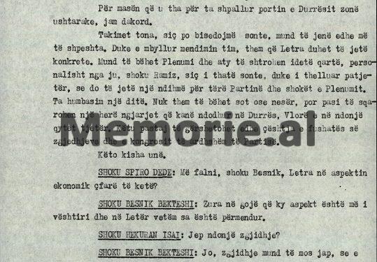 “Në Tiranë kemi 15 mijë kërkesa për strehim, 6 mijë janë në rrezik shembjeje, janë liruar edhe nga burgjet, më erdhi Liri Belishova me Halim Ramohiton…”/ Fjala e Llambi Gegpriftit në mbledhjen e Byrosë, 6 mars ‘91