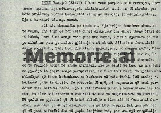 “Në Tiranë kemi 15 mijë kërkesa për strehim, 6 mijë janë në rrezik shembjeje, janë liruar edhe nga burgjet, më erdhi Liri Belishova me Halim Ramohiton…”/ Fjala e Llambi Gegpriftit në mbledhjen e Byrosë, 6 mars ‘91