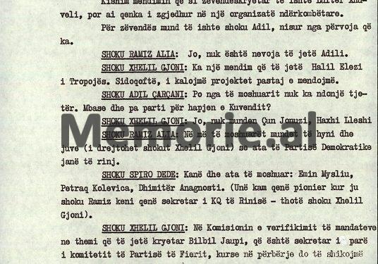 “Atyre të Demokratikes t’u përgjigjemi me monedhën e tyre, por s’jam dakord për Pëllumb Kapon në komisionin e Jashtëm, s’na duhen diskutime agjenturiale aty…”/ Zbulohet raporti i Ramiz Alisë në Byro, 11 prill 1991