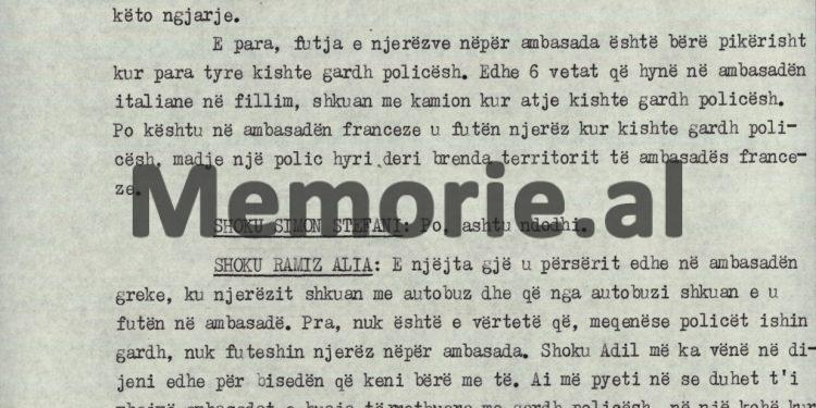“Në 2 korrik, në orën 10 të darkës grumbuj njerëzish shkuan para ambasadave, por kur biseduam në zyrën time për dhënin e pasaportave, ju, shoku Ramiz…”/ Debatet e Nexhmijes në plenum, 6 korrik ‘90