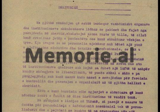 Zbulohet dokumenti për mjekët e dënuar në 1972-in, për foshnjat dhe pacientët që humbën jetën në spitale: nga Dr. Gjylbegu, Apostol Lira dhe Kol Papajani, te Perikli Sheti, Engjëll Kongoli etj., të cilët…!