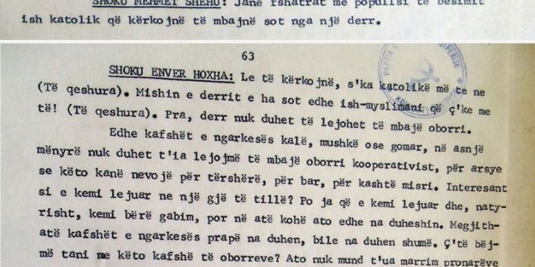 “Asnjë derr nuk duhet të lejohet të mbajë fshatari, dhe kafshët e ngarkesës si kalë, mushkë ose gomar, në asnjë mënyrë nuk duhet t’ia lejojmë, pasi ato…”/ Fjala e Enverit në Byro, 4 nëntor 1980