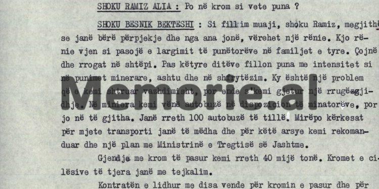 “Pusi i Zvërnecit u mbyll, tani po bëjnë profile sizmike, se në një pus tjetër me 2000 m. thellësi fillon ngritja, është spostuar nga Sazani…”/ Zbulohet dokumenti i mbledhjes së Byrosë, 6 qershor ‘89