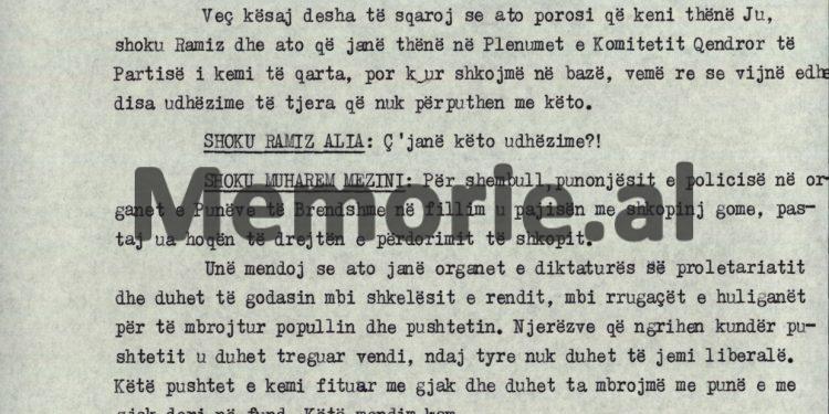 “Duhet të godasin mbi rrugaçët e huliganët, për të mbrojtur popullin dhe pushtetin që e kemi fituar me gjak dhe duhet ta mbrojmë me gjak deri në fund…”/ Debatet në Plenum, 6-7 korrik 1990