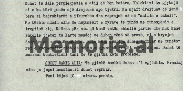 “Duhet të godasin mbi rrugaçët e huliganët, për të mbrojtur popullin dhe pushtetin që e kemi fituar me gjak dhe duhet ta mbrojmë me gjak deri në fund…”/ Debatet në Plenum, 6-7 korrik 1990