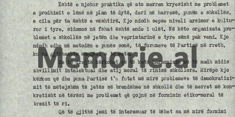 “Në Japoni, që në klasën e parë u thonë fëmijëve: ‘vendi ynë është i varfër, prandaj duhet të mësojmë e të punojmë’, kurse në shkollën tonë…”/ Diskutimi Gramoz Rucit në plenumin e 11-të të Komitetit Qendror, korrik ‘90