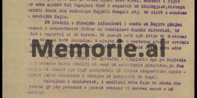 Zbulohet dokumenti për mjekët e dënuar në 1972-in, për foshnjat dhe pacientët që humbën jetën në spitale: nga Dr. Gjylbegu, Apostol Lira dhe Kol Papajani, te Perikli Sheti, Engjëll Kongoli etj., të cilët…!