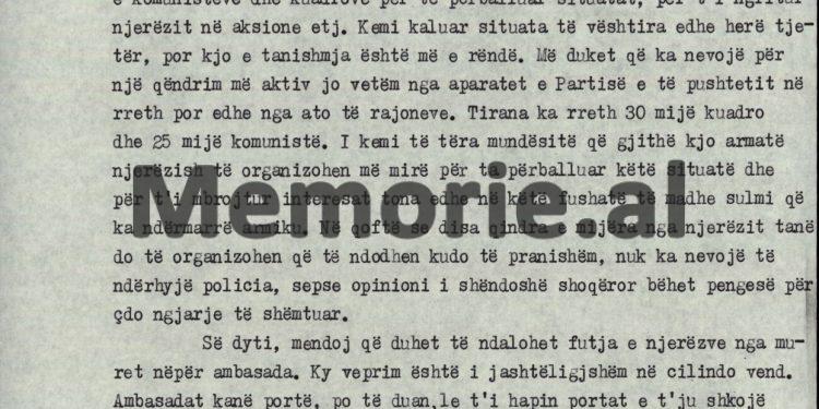 “Duhet të godasin mbi rrugaçët e huliganët, për të mbrojtur popullin dhe pushtetin që e kemi fituar me gjak dhe duhet ta mbrojmë me gjak deri në fund…”/ Debatet në Plenum, 6-7 korrik 1990
