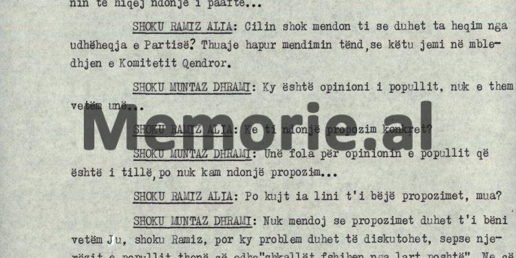 “Në 2 korrik, në orën 10 të darkës grumbuj njerëzish shkuan para ambasadave, por kur biseduam në zyrën time për dhënin e pasaportave, ju, shoku Ramiz…”/ Debatet e Nexhmijes në plenum, 6 korrik ‘90