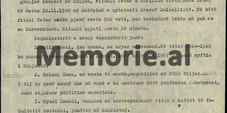 “Pas koncertit, një grup prej 50 vetash afër Pallatit të Kulturës hodhi parrulla armiqësore si: ‘Poshtë qeveria e Enver Hoxhës’, ‘Liri-demokraci’, ‘Rroftë Ismail Kadareja’…”/ Raporti për Ramiz Alinë, 4 dhjetor ‘90