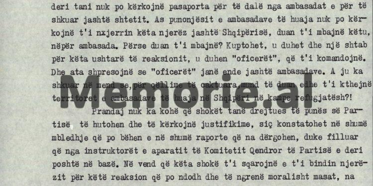 “A jeton me këtë situatë Marash Hajati, që në ‘Zëri i popullit’, vë lajmin se në Zvicër kërkohet fuqi punëtore, apo se presidenti Mlladenov i Bullgarisë…”/ Fjala e Ramiz Alisë dhe debatet në Plenum, 6 korrik ‘90