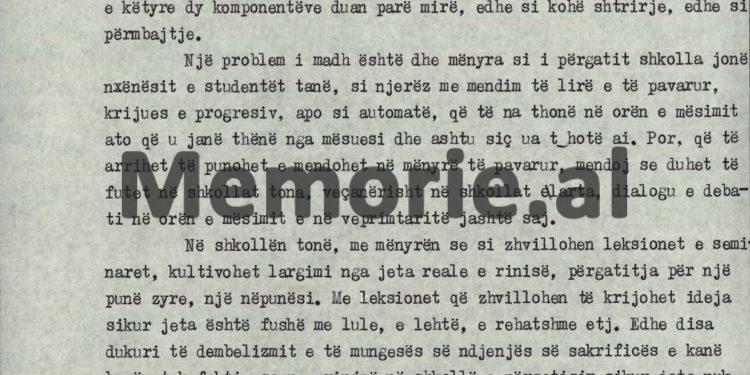“Në Japoni, që në klasën e parë u thonë fëmijëve: ‘vendi ynë është i varfër, prandaj duhet të mësojmë e të punojmë’, kurse në shkollën tonë…”/ Diskutimi Gramoz Rucit në plenumin e 11-të të Komitetit Qendror, korrik ‘90