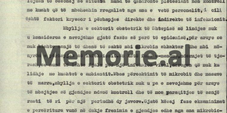 “Nga infeksioni i rëndë në maternitetin e Tiranës u prekën 67 fëmijë nga 411 të lindur, ku 27 prej tyre vdiqën si pasojë e…”/ Zbulohet dokumenti me ngjarjen e që tronditi kryeqytetin në tetor 1972