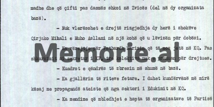 “Kërkojnë sqarime për shoqen Lenka Çuko se; ‘ka mbajtur delfin në shtëpi, vajzën e ka dërguar në Francë për ta bërë nuse, ka sjellë birrë për dasmën që andej’ etj…”/ Raporti sekret për Ramiz Alinë, 25 shtator 1990