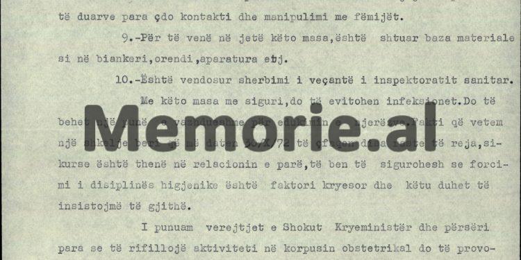 “Nga infeksioni i rëndë në maternitetin e Tiranës u prekën 67 fëmijë nga 411 të lindur, ku 27 prej tyre vdiqën si pasojë e…”/ Zbulohet dokumenti me ngjarjen e që tronditi kryeqytetin në tetor 1972