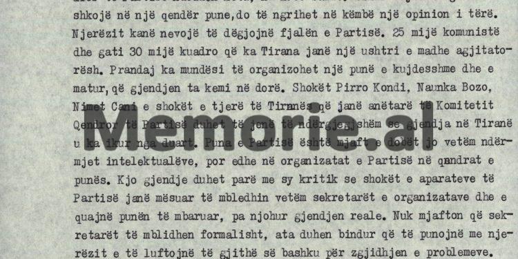 “Edhe Radio-Televizioni nuk duhet të mjaftohet me ato emisione lajmesh që dha mbrëmë për çështjen e ambasadave, me ato gratë që qanin, por ai…”/ Fjala e Nexhmije Hoxhës në plenum, 6 korrik ‘90