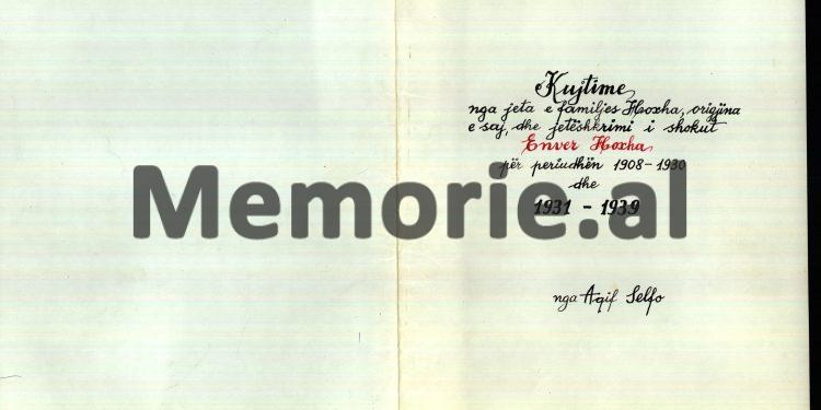 “Nga pema gjenealogjike me të parin e fisit Hoxha, Kol Gjonin, deri te dy djemtë, Iliri me Sokolin…”/ Zbulohen 3 biografitë e Enver Hoxhës në fondin e tij personal, të shkruara deri në 1969-ën, që s’u publikuan kurrë…!