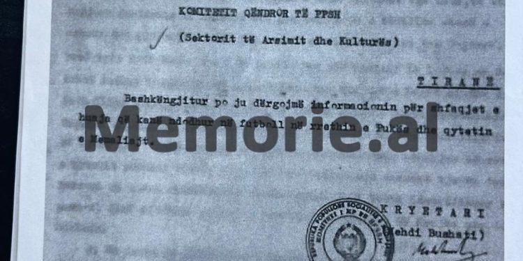 “Pas ndeshjes, një futbollist i Laçit bëri një gjest antisportiv, kurse tifozët nga Laçi hodhën në fushë granatë tip ‘Fik’, të dy u ndaluan nga policia…”/ Raporti i Mehdi Bushatit, për trazirat në Pukë. prill ‘87