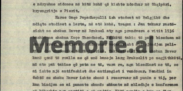 “Vasil Gjymyshana nga Berati tregonte; Enveri është sjellë ndaj meje si prind, përzemërsia dhe dashuria e madhe që tregonte për mua, shtëpinë e tij e kisha si…”/ Biografia e panjohur e Enver Hoxhës e 1969