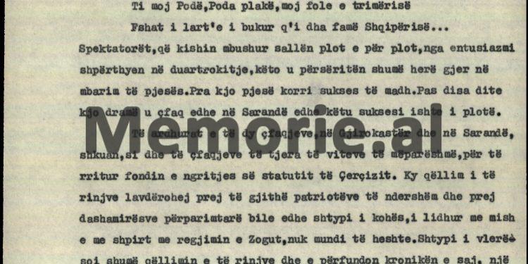 “Drama ku Enveri luante rolin e Zylyftar Podës, u dha në sallën e liceut në korrik 1928 dhe të ardhurat nga biletat shkuan për statujën e Çerçiz Topullit…”/ Biografia e panjohur e Enver Hoxhës e 1969
