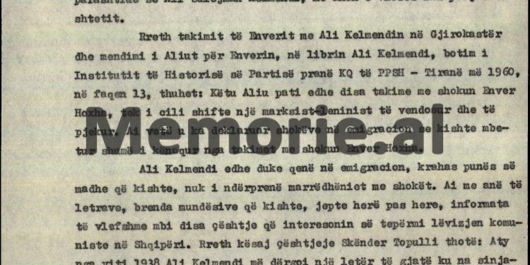 “Ali Kelmendi në Gjirokastër u takua me shokun Enver, tek i cili shihte një marksist-leninist të vendosur dhe të pjekur, ai vetë u ka deklaruar shokëve se…”/ Biografia e panjohur e Enver Hoxhës e vitit 1969