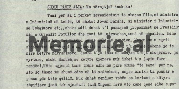 “Shoku Manush, armiqtë do të thonë se ‘Ramiz Alia i pastroi kundërshtarët’, në intervistat e Dr. Pashkos te ‘Zëri Amerikës’, ka plot gjepura, ‘reformatori Fatos Nano…”!/ Debatet e Ramiz Alisë në plenum, 7 korrik ‘90