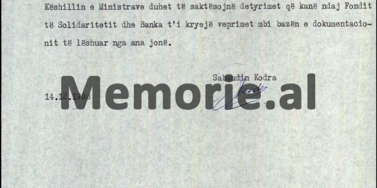 “Kthimi i shumës prej 4 milionë dollar, nuk është bërë, pasi…”/ Zbulohet dokumenti “Tepër sekret”, me relacionin e drejtorit të përgjithshëm të Bankës së Shqipërisë, për Komitetin Qendror, dhjetor 1988