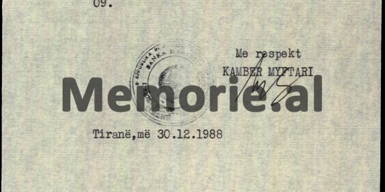 “Kthimi i shumës prej 4 milionë dollar, nuk është bërë, pasi…”/ Zbulohet dokumenti “Tepër sekret”, me relacionin e drejtorit të përgjithshëm të Bankës së Shqipërisë, për Komitetin Qendror, dhjetor 1988