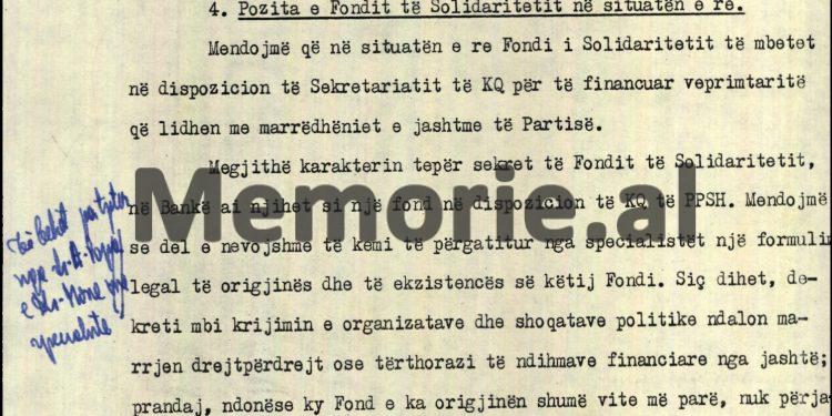 “Në Fondin e Solidaritetit, është edhe ai i lënë me testament për PPSh-në, nga mikja amerikane, Imogene Johnson, por do ketë zhurmë, sepse ligji i ri i zgjedhjeve nuk e lejon…”/ Raporti i Agim Popa, janar 1991